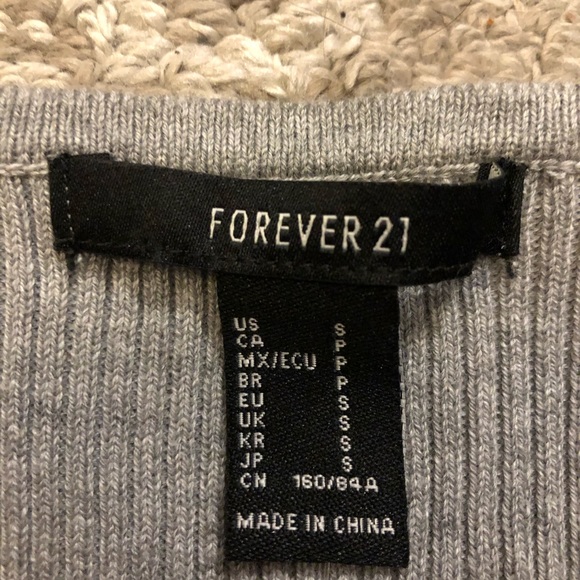 Forever 21 Gray Fitted Sweater - Picture 3 of 4